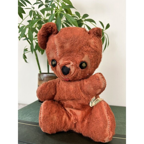 Antique 1950’s Cubbi Gund Hand Stitched Cinnamon Color Teddy Bear 9” Rustic - Picture 2 of 8